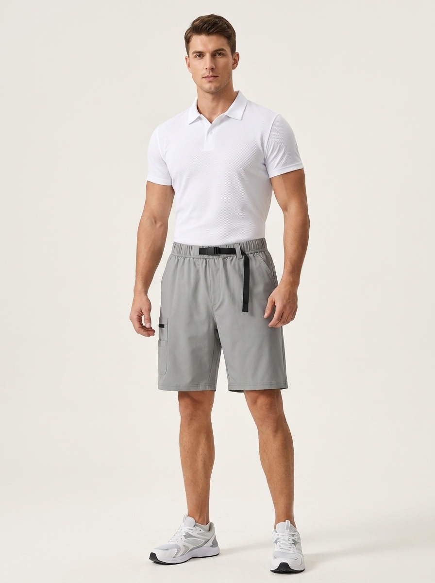 Schnelltrocknende Outdoor-Cargoshorts für Herren mit Gürtel