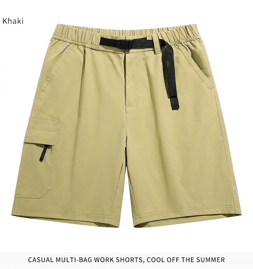 Schnelltrocknende Outdoor-Cargoshorts für Herren mit Gürtel