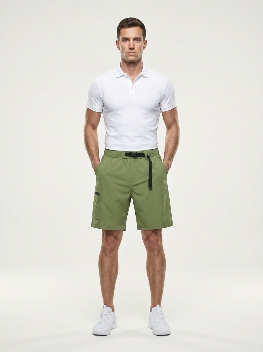 Schnelltrocknende Outdoor-Cargoshorts für Herren mit Gürtel