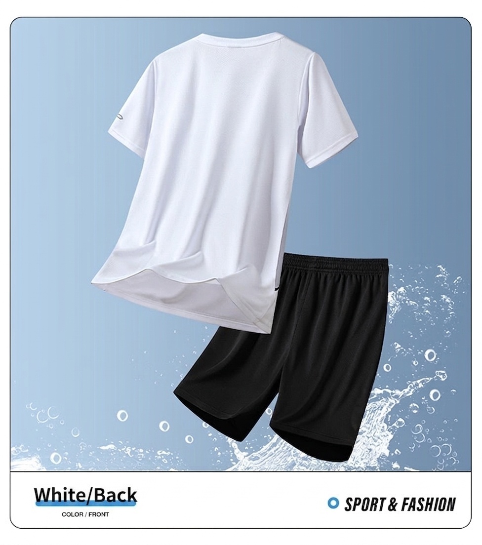 Conjunto deportivo de hombre de secado rápido: camiseta y pantalón corto - Ropa deportiva