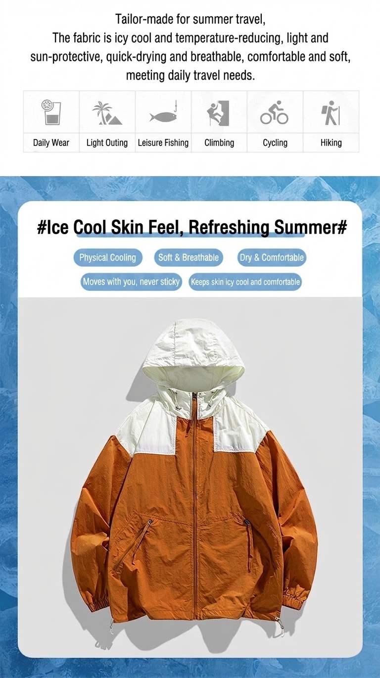 Summer Sun Protection UPF50+ Jacket - Lightweight & Breathable
