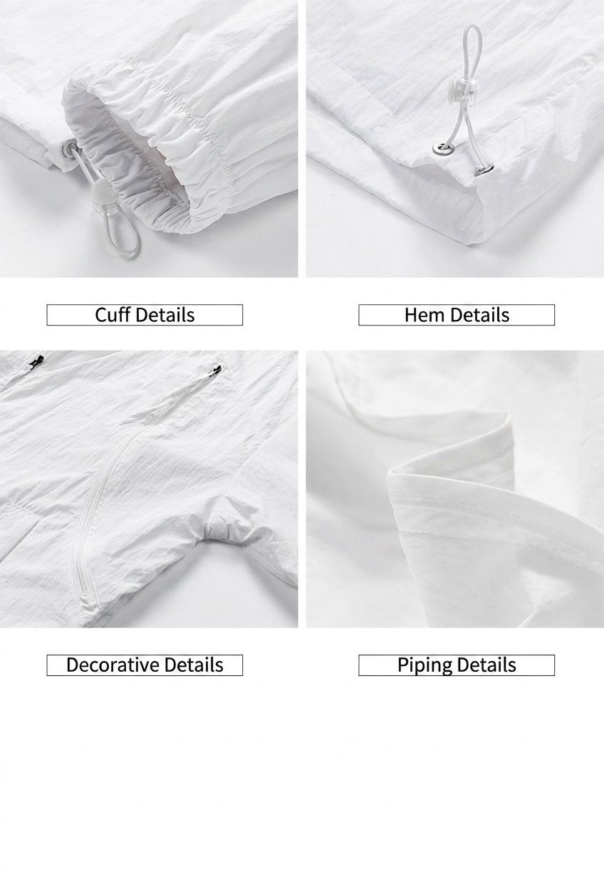 Veste unisexe légère à capuche avec traitement déperlant durable et protection solaire UPF50+