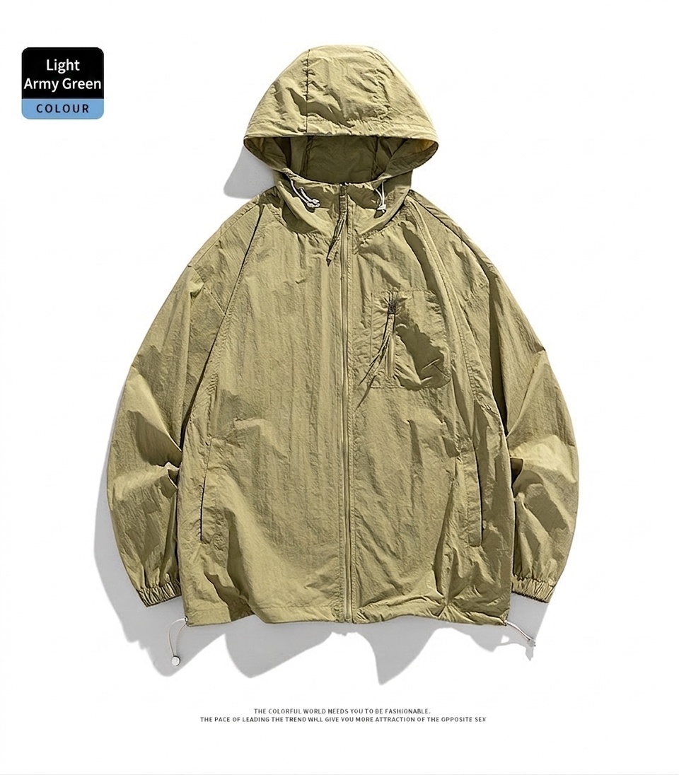 Men's Lightweight Hooded Sun Protection UPF50+ Jacket - Quick Dry