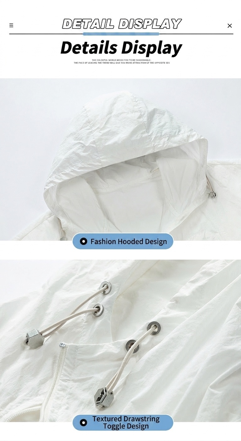 Men's Lightweight Hooded Sun Protection UPF50+ Jacket - Quick Dry