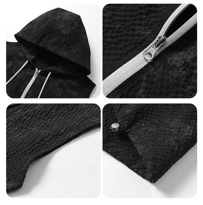 Chaleco ligero sin mangas con capucha para hombre, ideal para correr y actividades al aire libre.