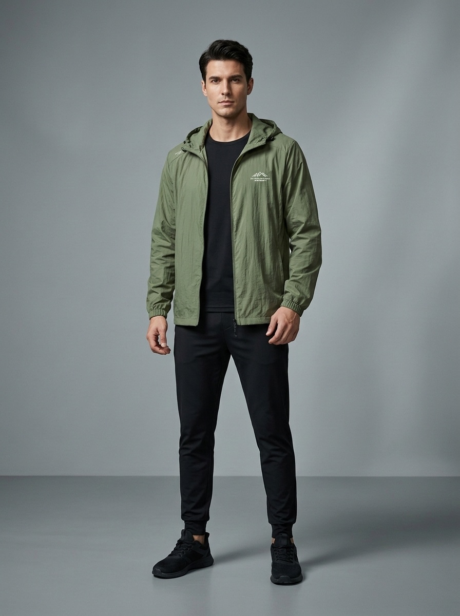 Veste légère à capuche pour homme avec protection UV UPF50+