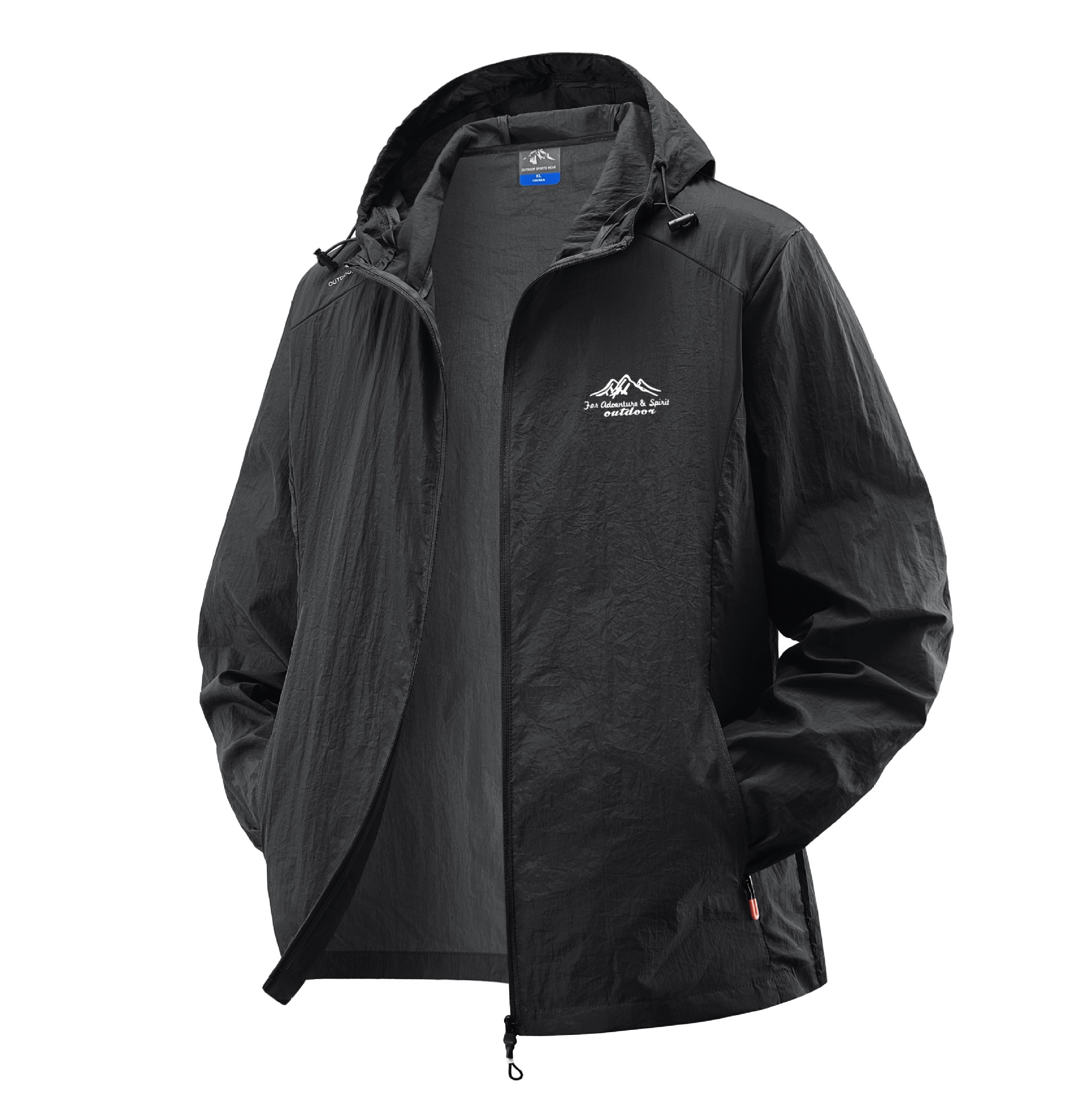 Veste légère à capuche pour homme avec protection UV UPF50+