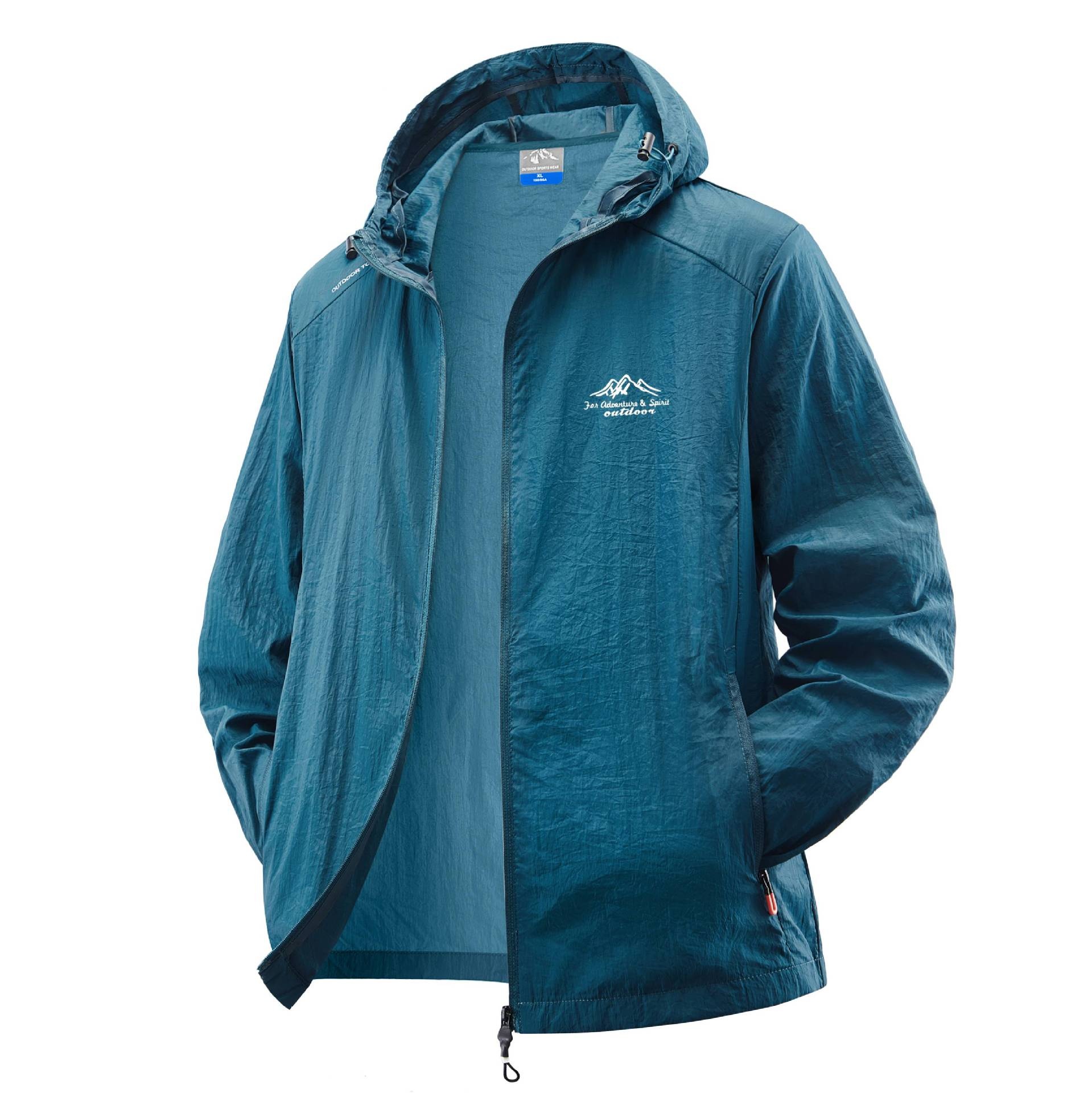 Veste légère à capuche pour homme avec protection UV UPF50+
