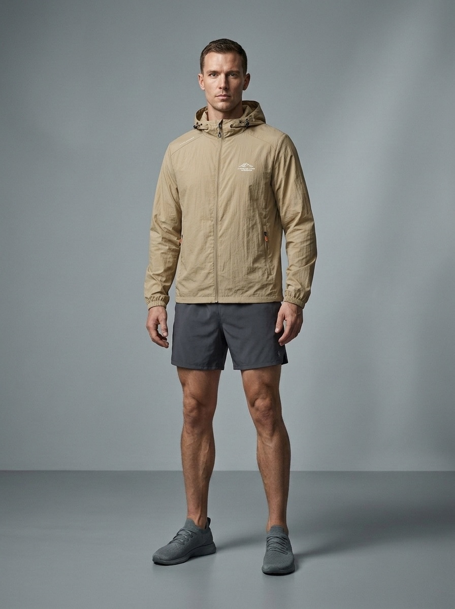 Veste légère à capuche pour homme avec protection UV UPF50+
