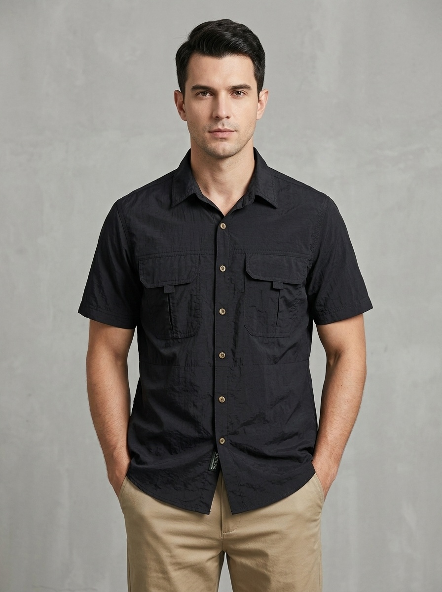Men's Outdoor Tactical Short Sleeve Slim Fit Shirt