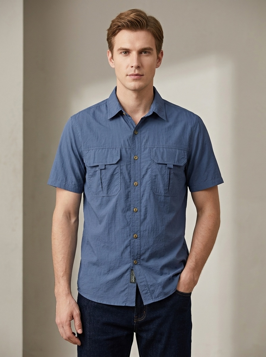 Men's Outdoor Tactical Short Sleeve Slim Fit Shirt