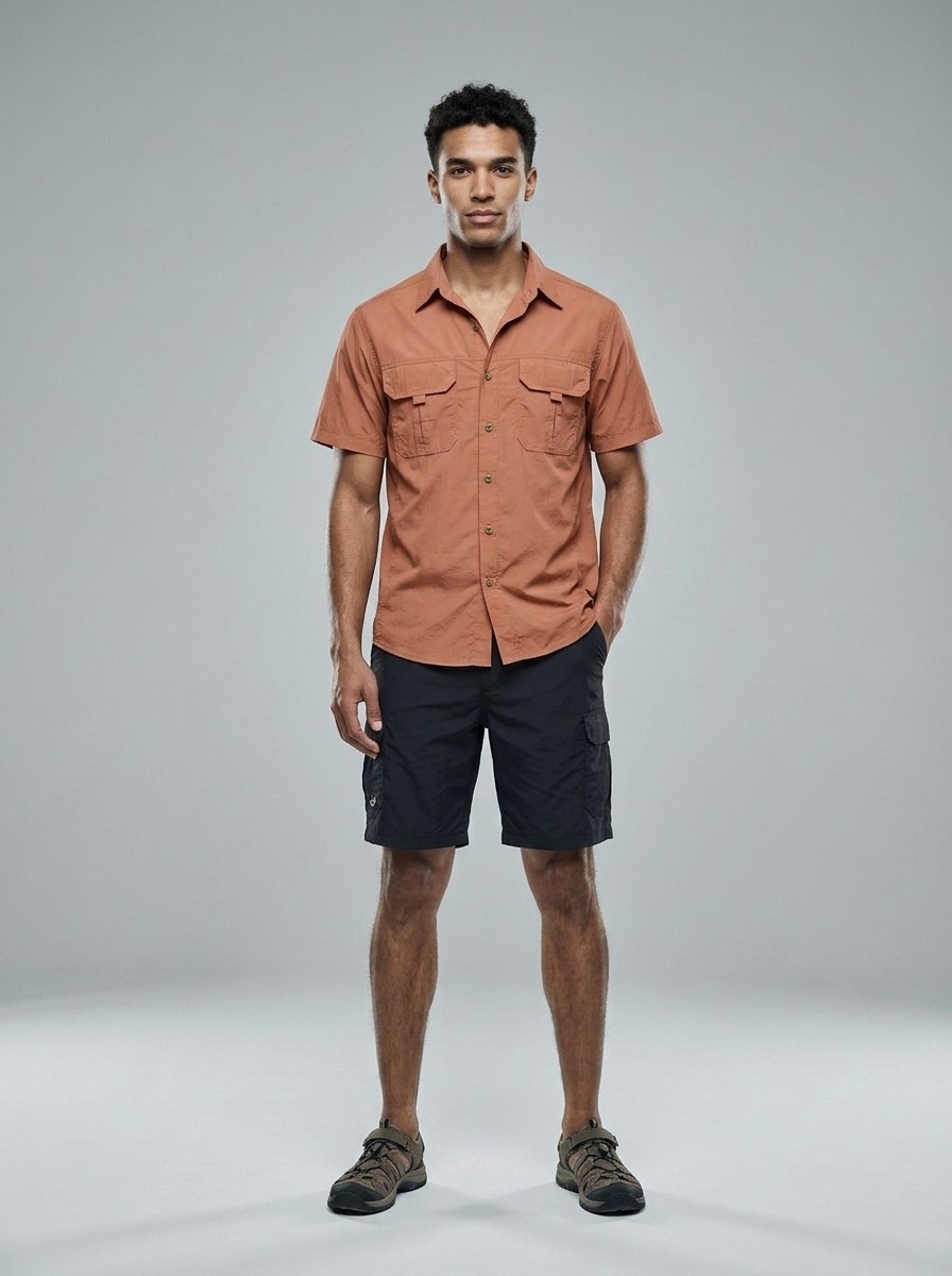 Men's Outdoor Tactical Short Sleeve Slim Fit Shirt