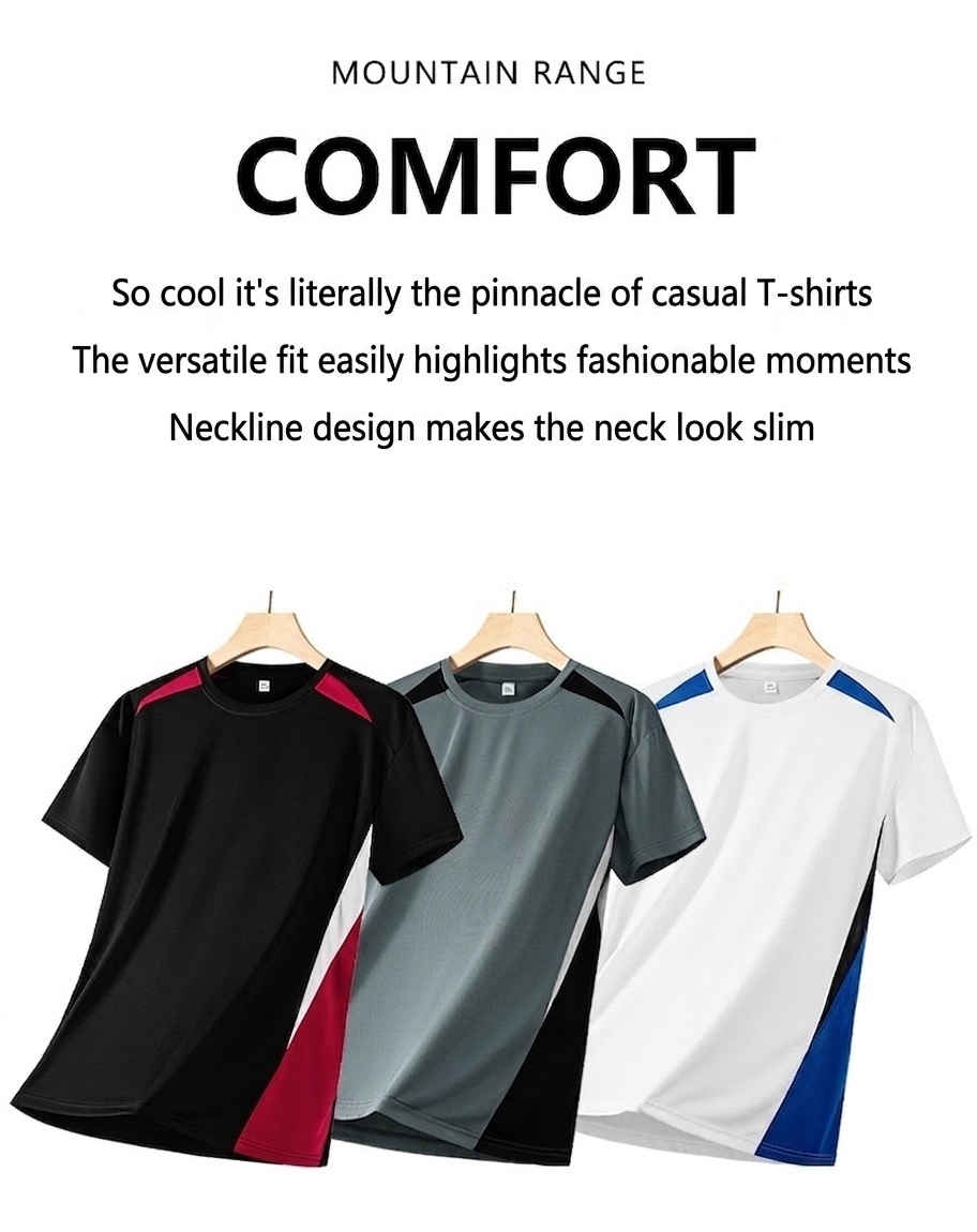 Camiseta deportiva de secado rápido para hombre | Camiseta de ropa deportiva