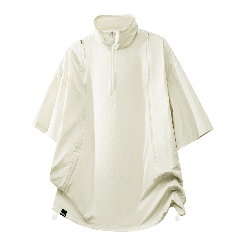 Unisex Lightweight Half-Zip Active Poncho Top