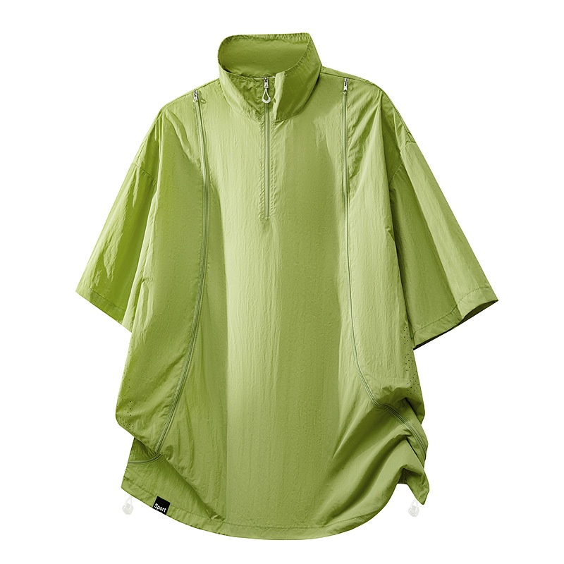Unisex Lightweight Half-Zip Active Poncho Top