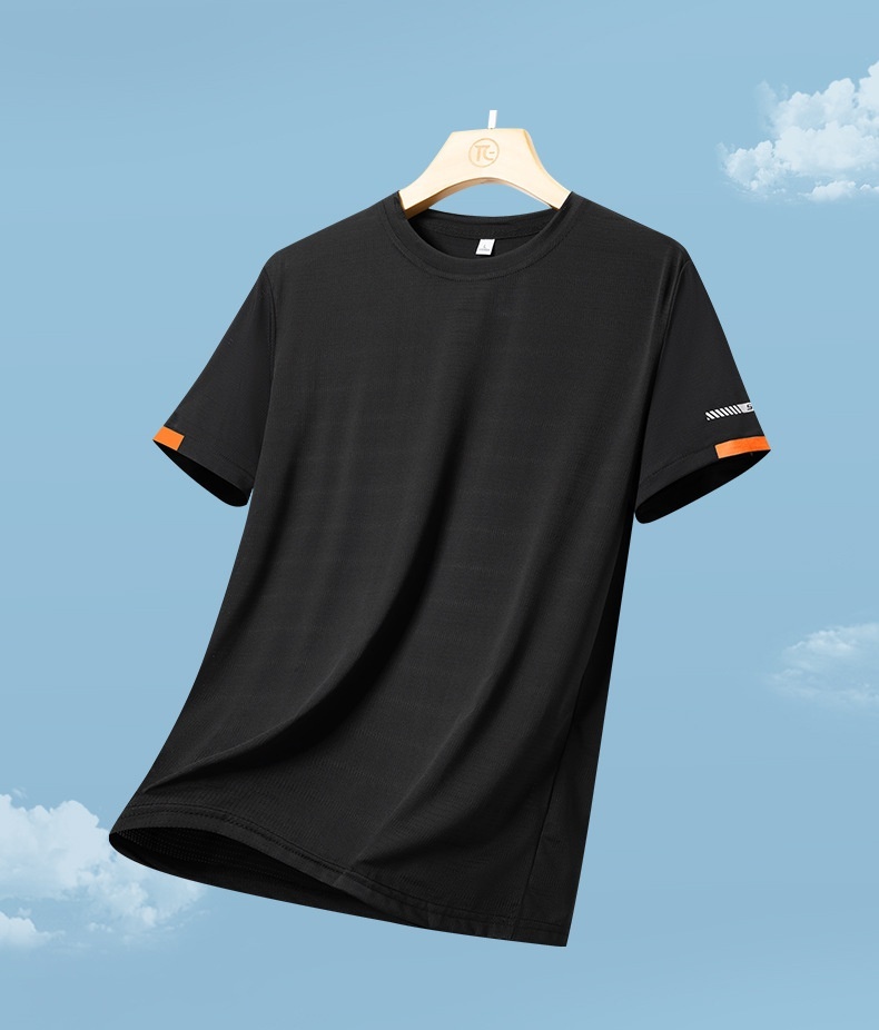 Camiseta de hombre de secado rápido y alto rendimiento.
