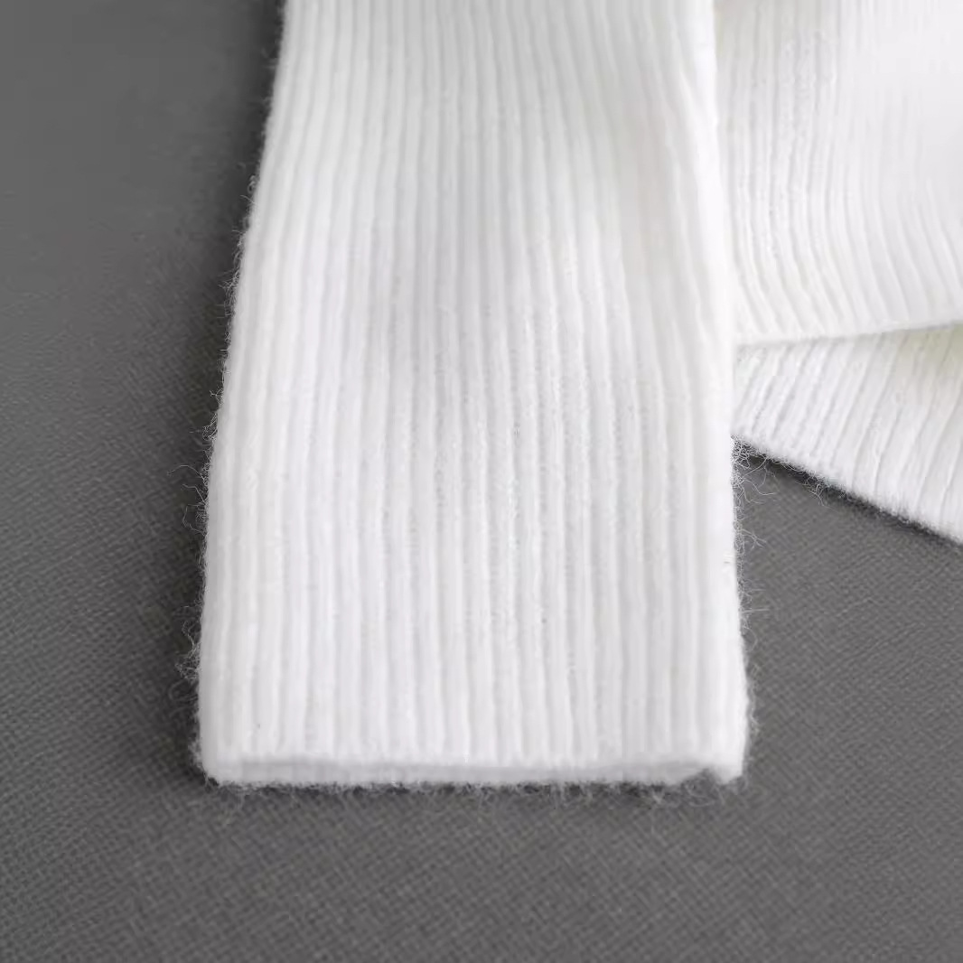 Women's Crewneck Knit Sweater Long Sleeve Cropped Top SSU-00109