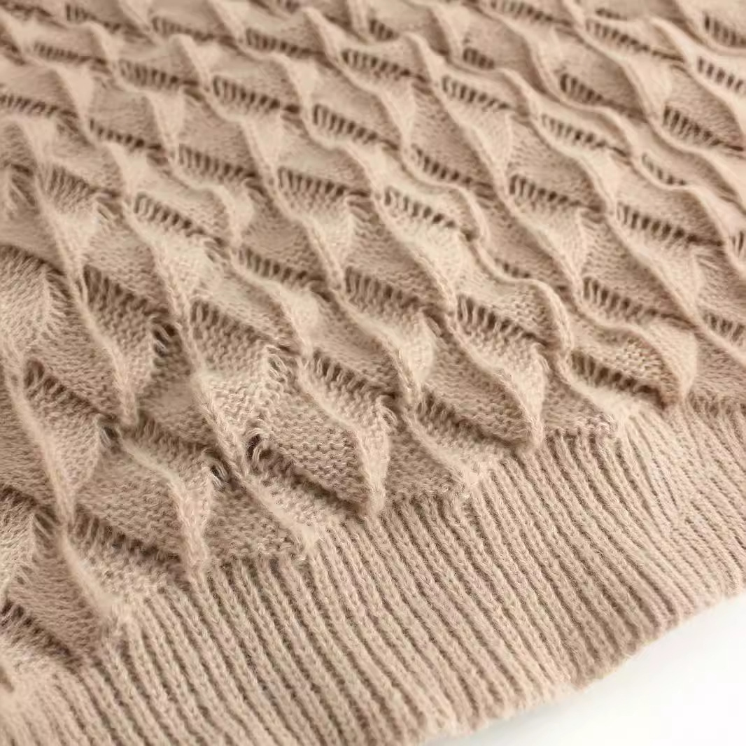 Women's V-Neck Knit Sweater Long Sleeve Pullover Autumn SSU-00106