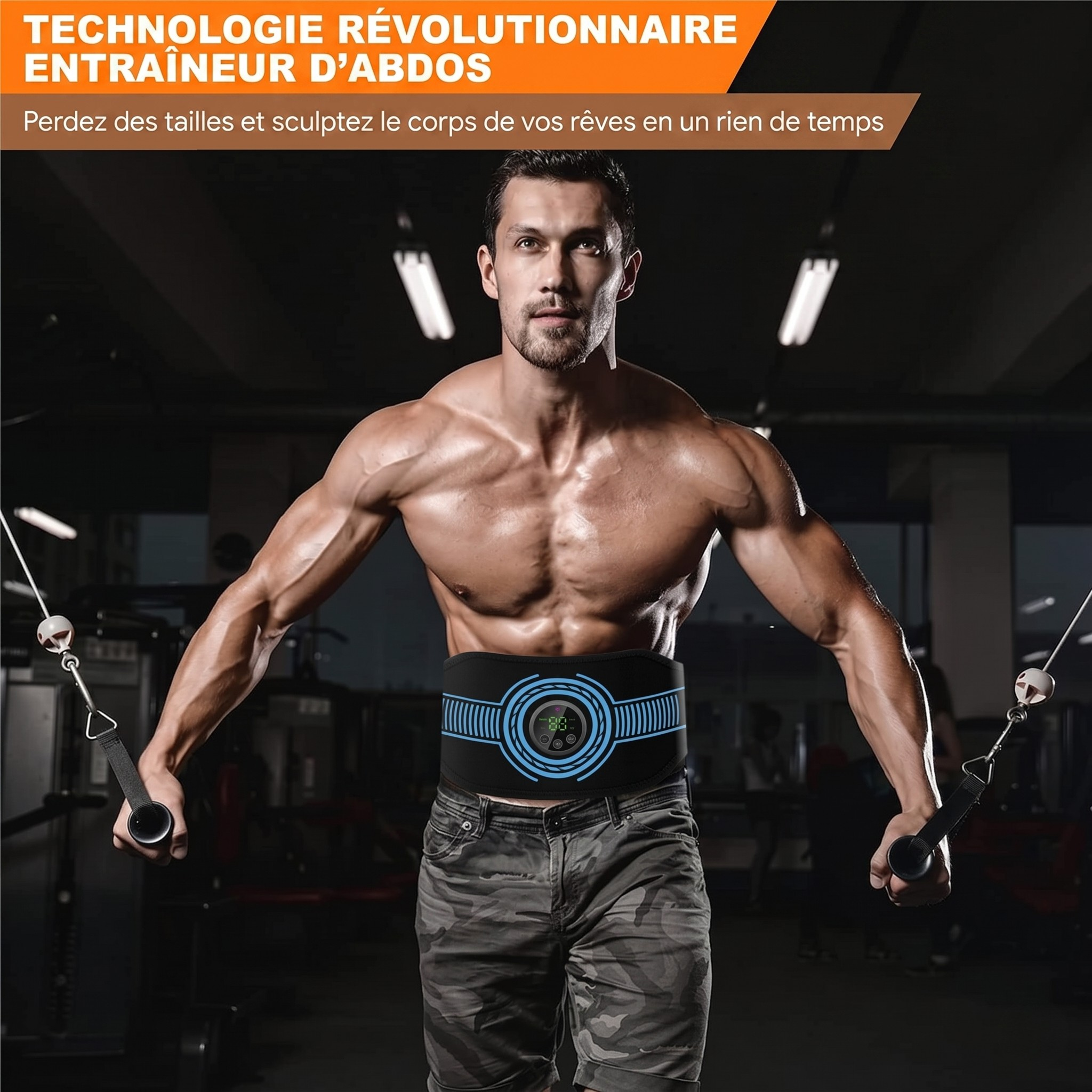 3 Pcs Set EMS Muscle Stimulator Abs Trainer - Full Body Workout