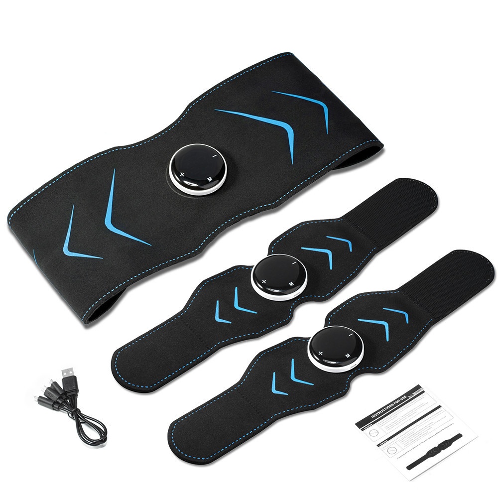 3 Pcs Set EMS Muscle Stimulator Abs & Arm Toner | Fitness Wearable