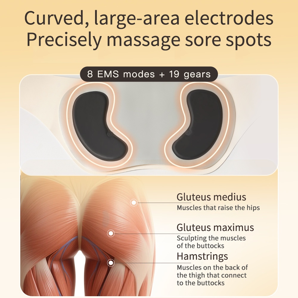 Smart EMS Hip & Buttocks Trainer with Heat & Massage