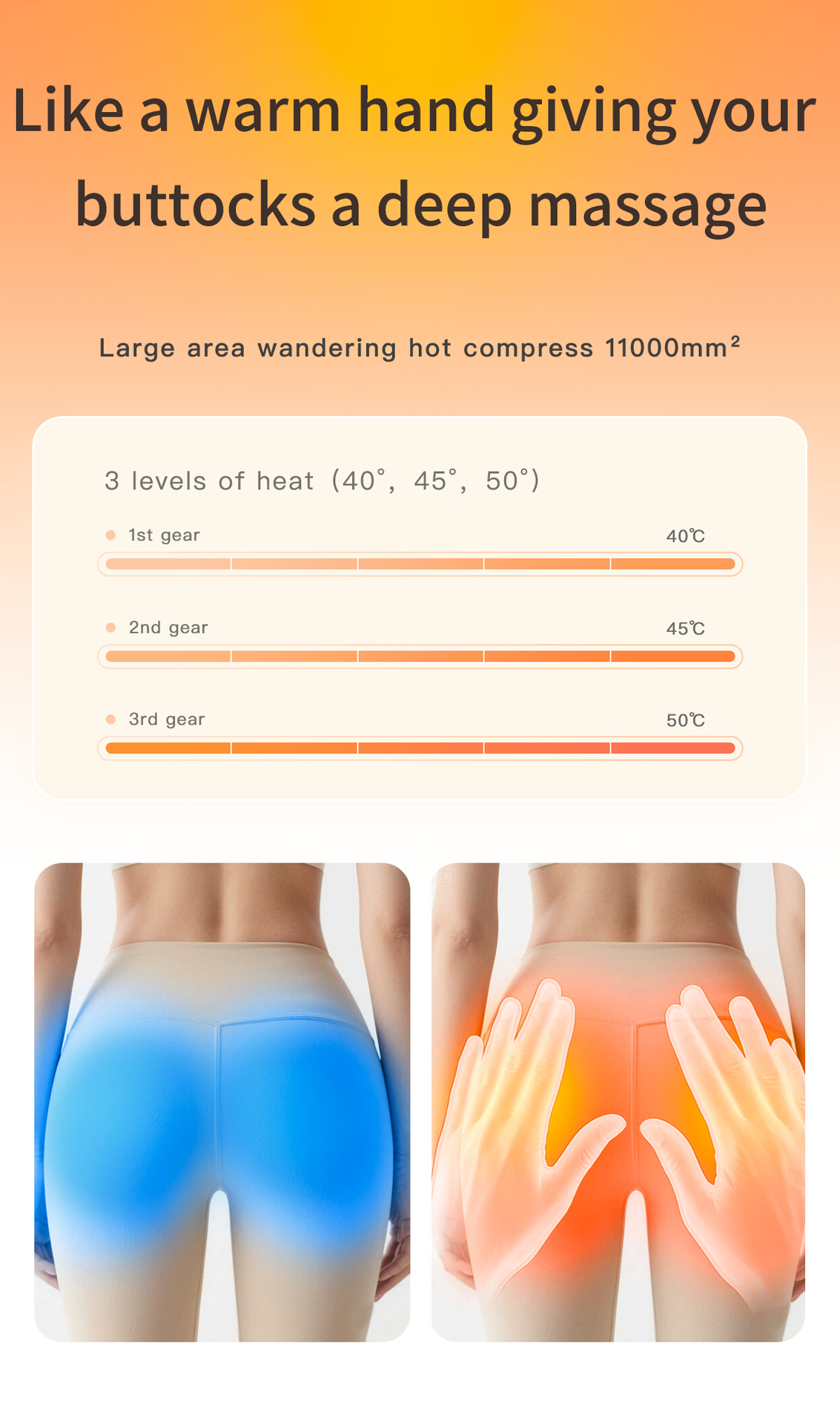 Smart EMS Hip & Buttocks Trainer with Heat & Massage