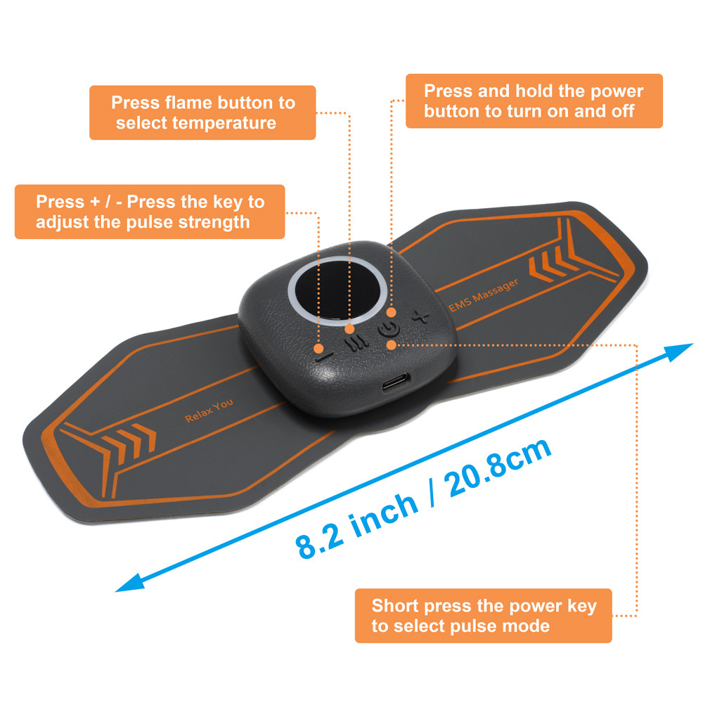 EMS Neck Massager Patch with Heat Therapy