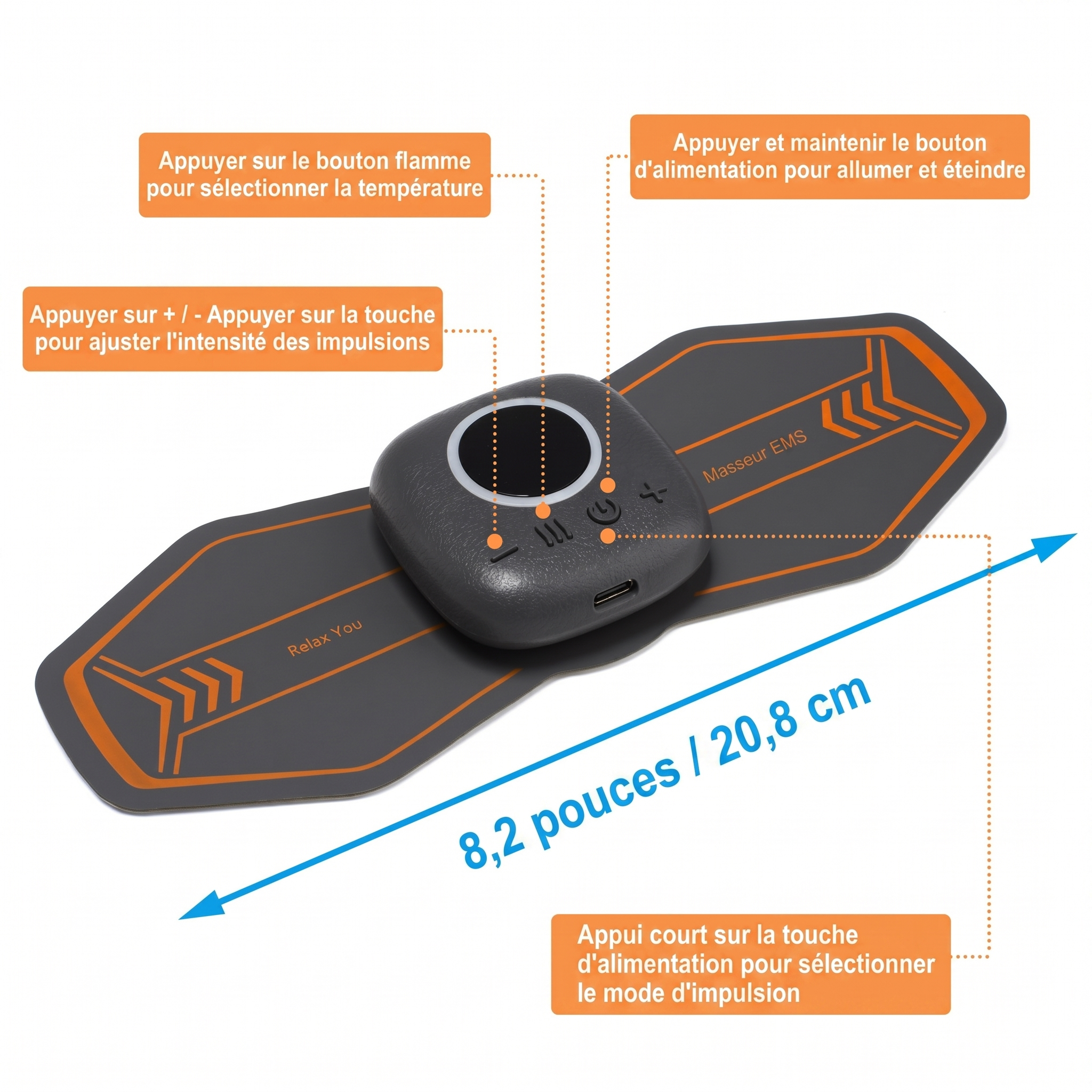 EMS Neck Massager Patch with Heat Therapy