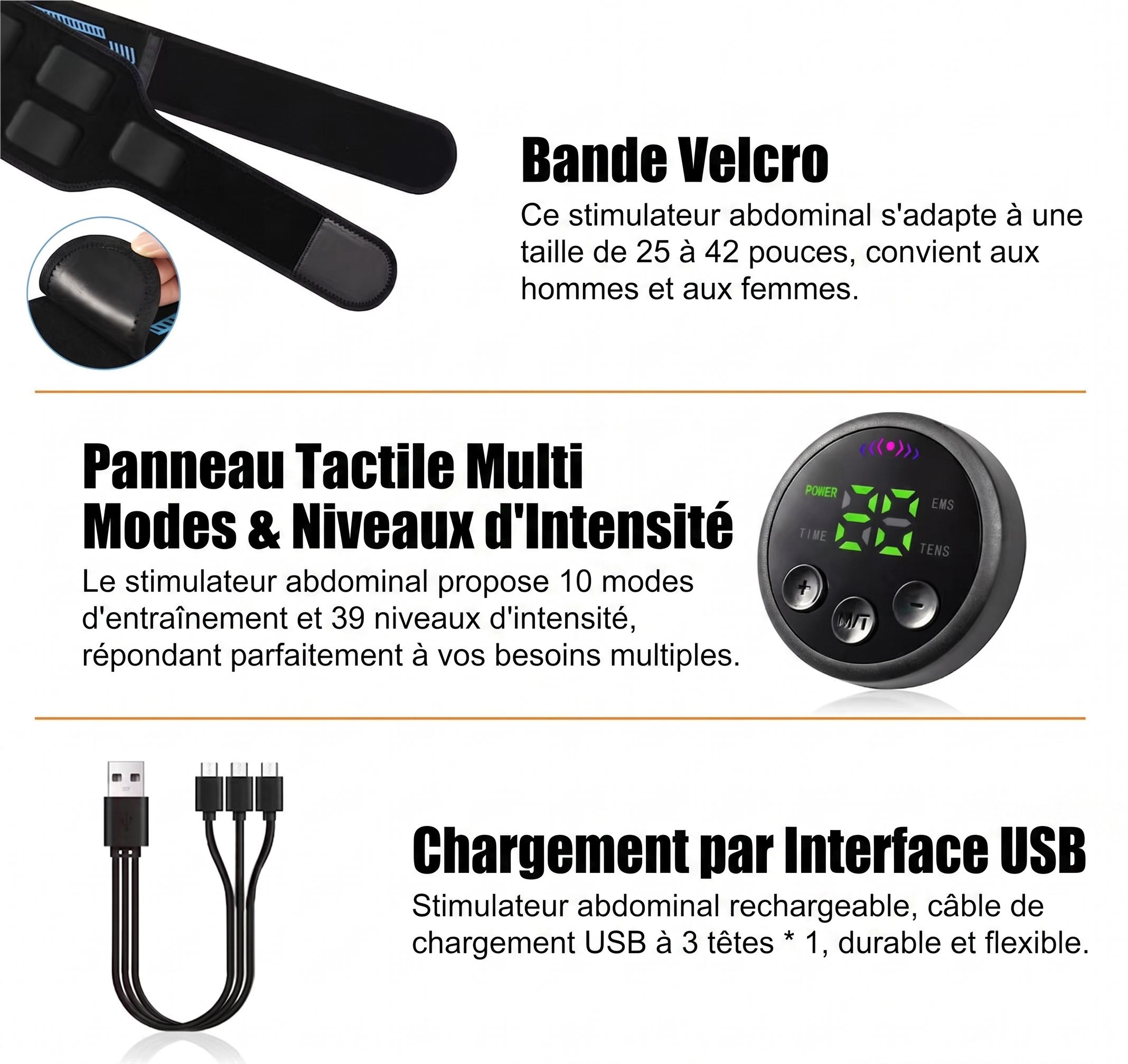 2 Pcs Set Tighs EMS Muscle Stimulator Abs Trainer Belt & Body Toning Kit