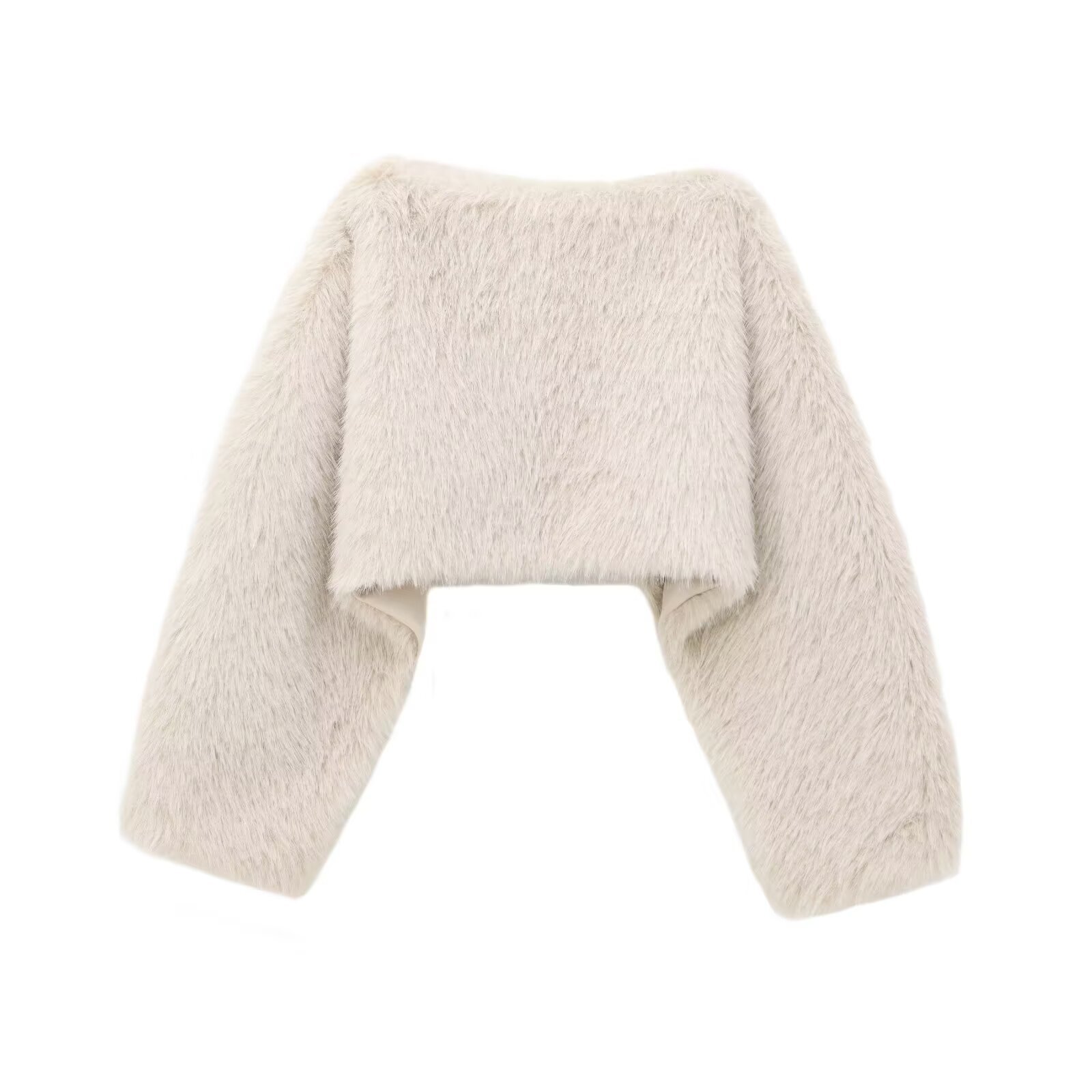 Faux Fur Sweatshirt - Trendy Casual European Style KUN-00015