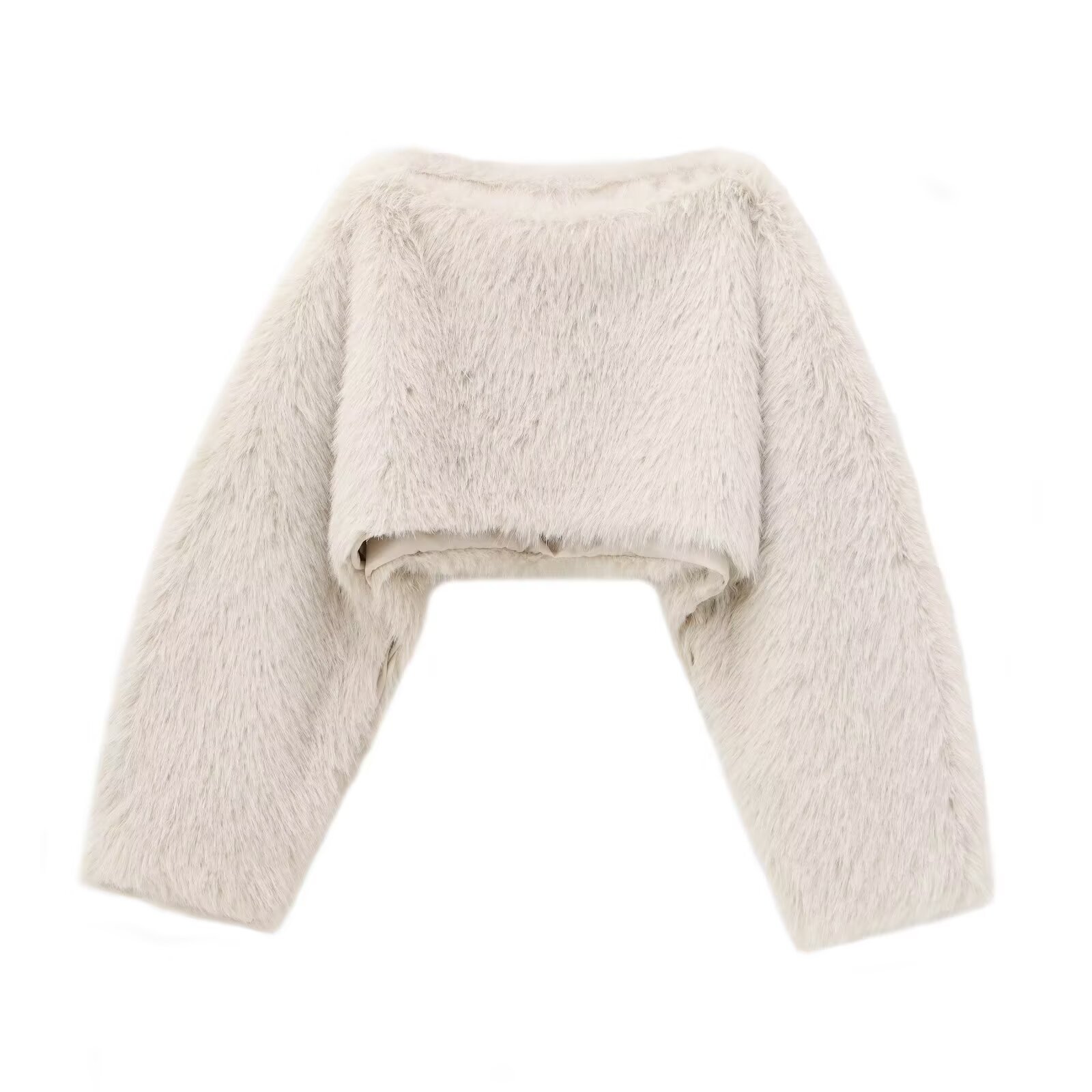 Faux Fur Sweatshirt - Trendy Casual European Style KUN-00015