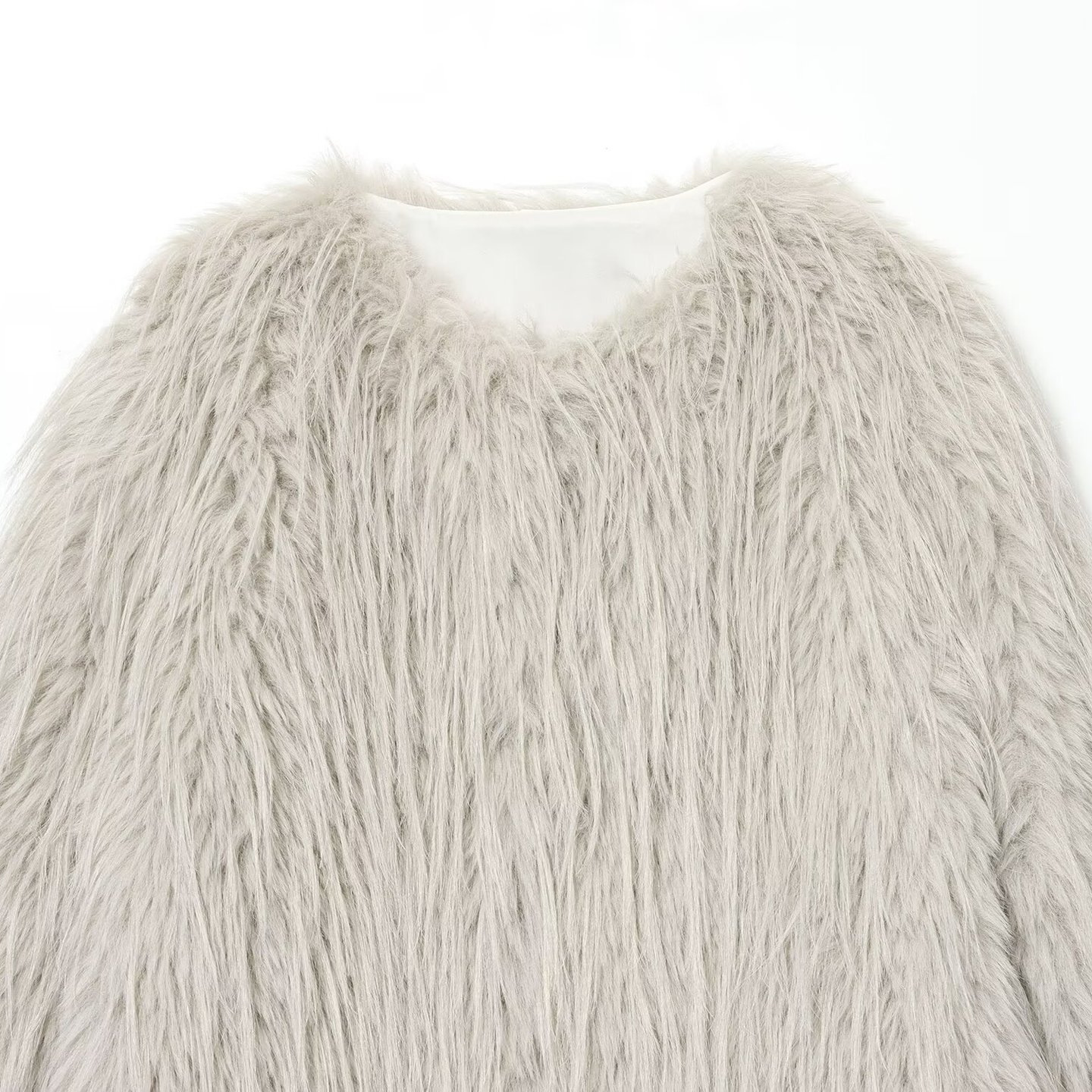 Abrigo de piel sintética para mujer, moda exterior, KUN-00052