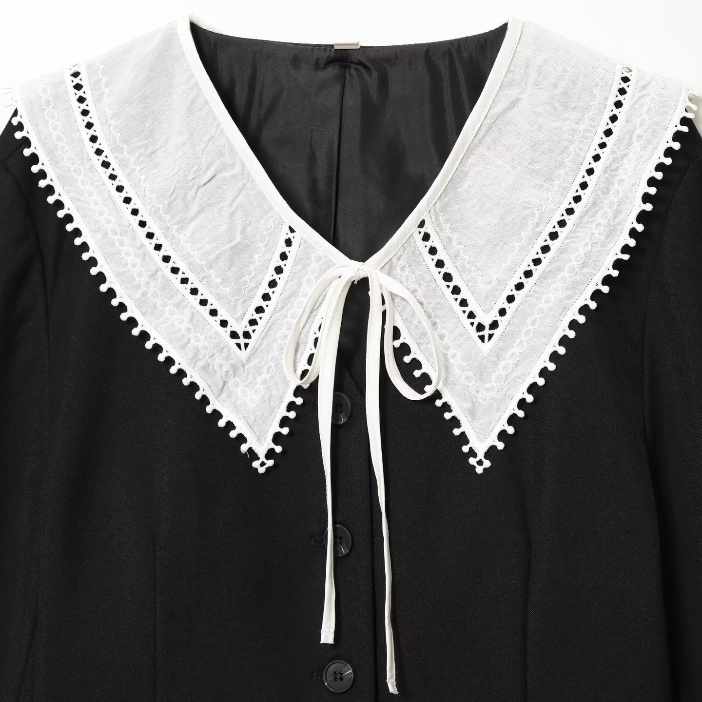 Blazer de mujer con bloques de color y cuello desmontable KUN-00034