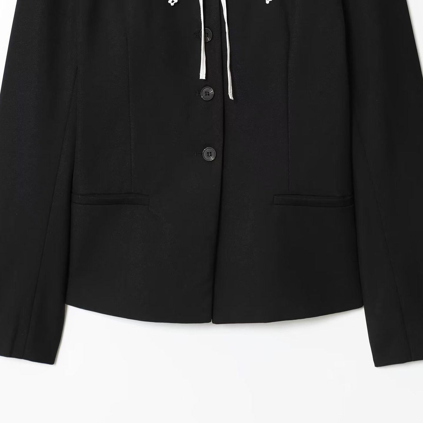 Blazer de mujer con bloques de color y cuello desmontable KUN-00034