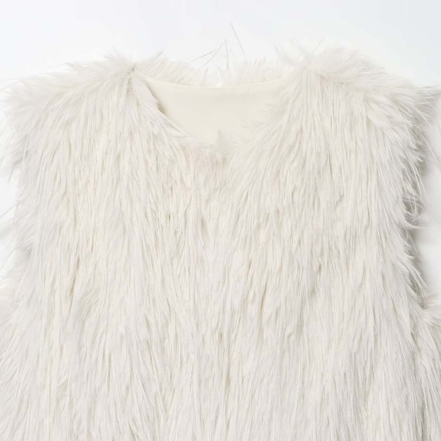 Faux Fur Vest - Stylish European American Style KUN-00126