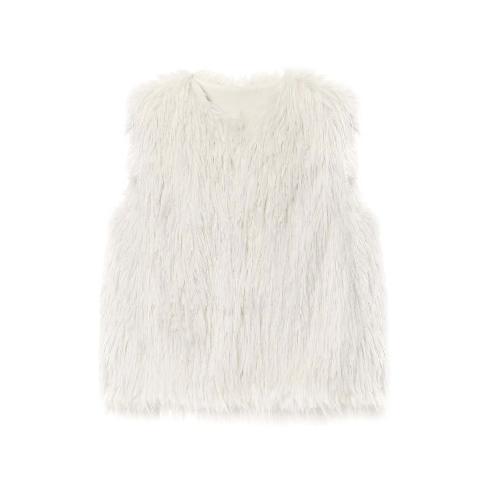 Faux Fur Vest - Stylish European American Style KUN-00126