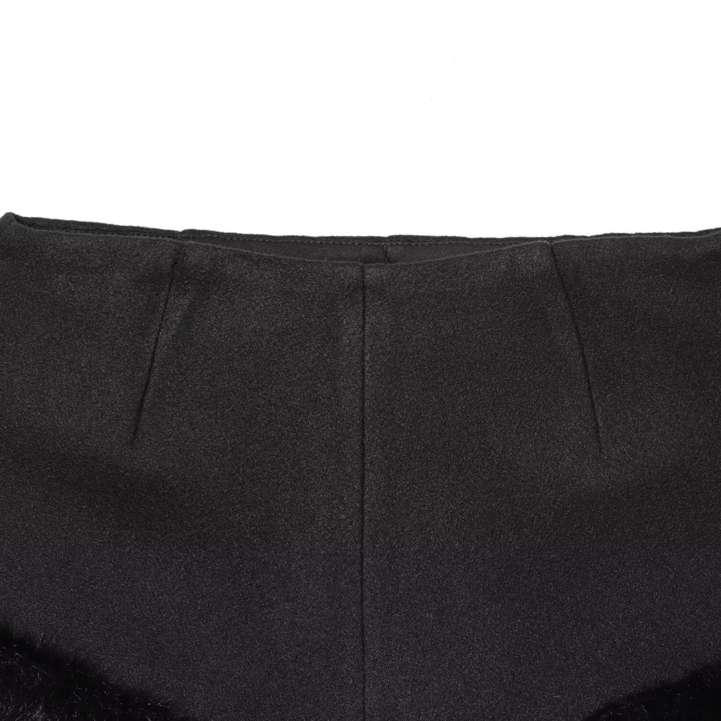 Wool Blend Faux Fur Shorts - European Style KUN-00016