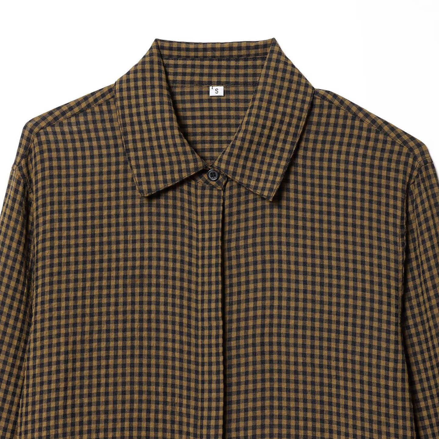 Gingham Shirt - Trendy European Style Women's Top KUN-00078