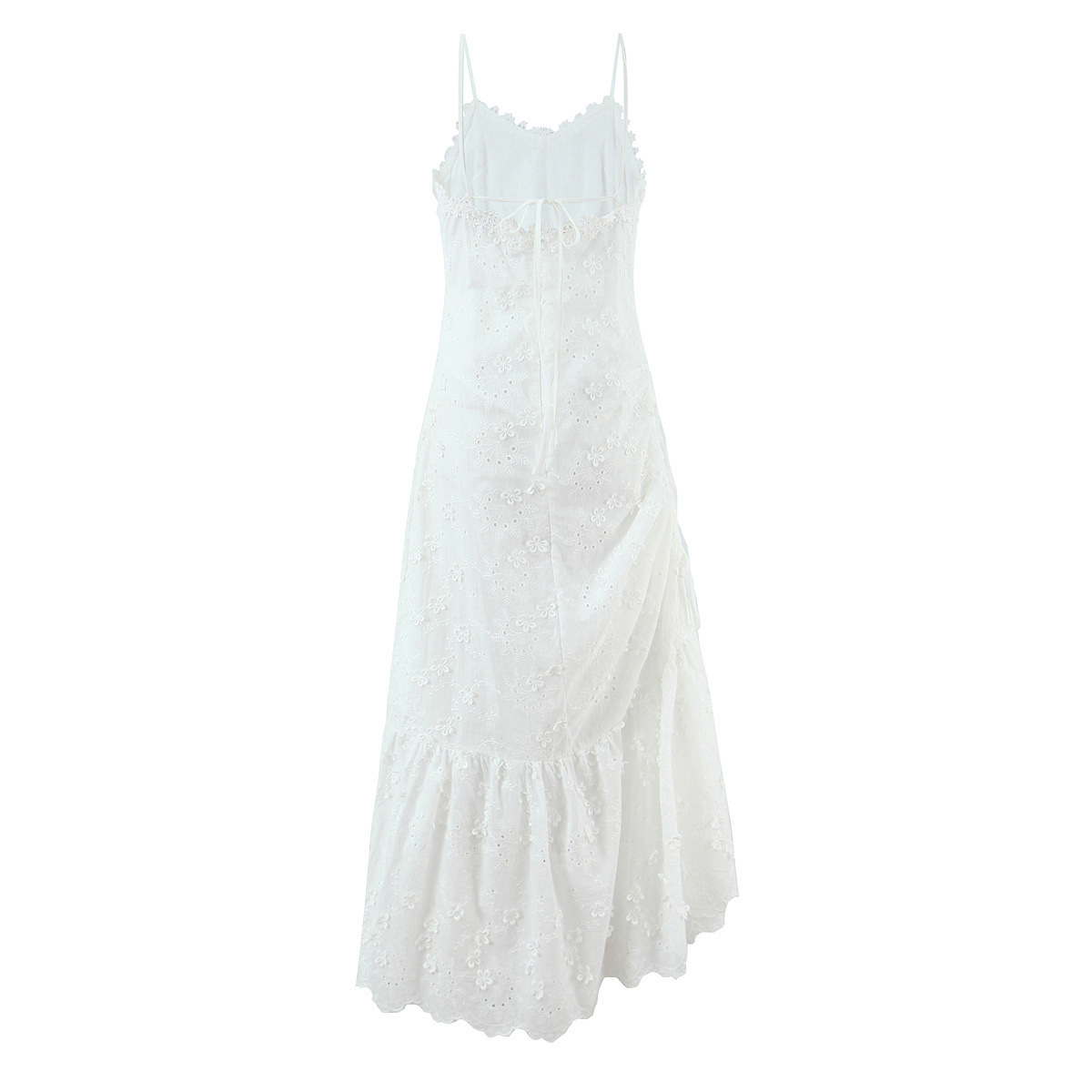 Embroidered Floral Slip Dress Maxi Long Dress KUN-00171