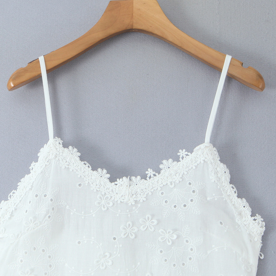 Embroidered Floral Slip Dress Maxi Long Dress KUN-00171