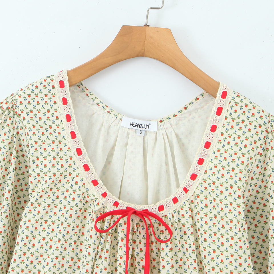 Women's French Style Red Ribbon Midi Dress KUN-00145