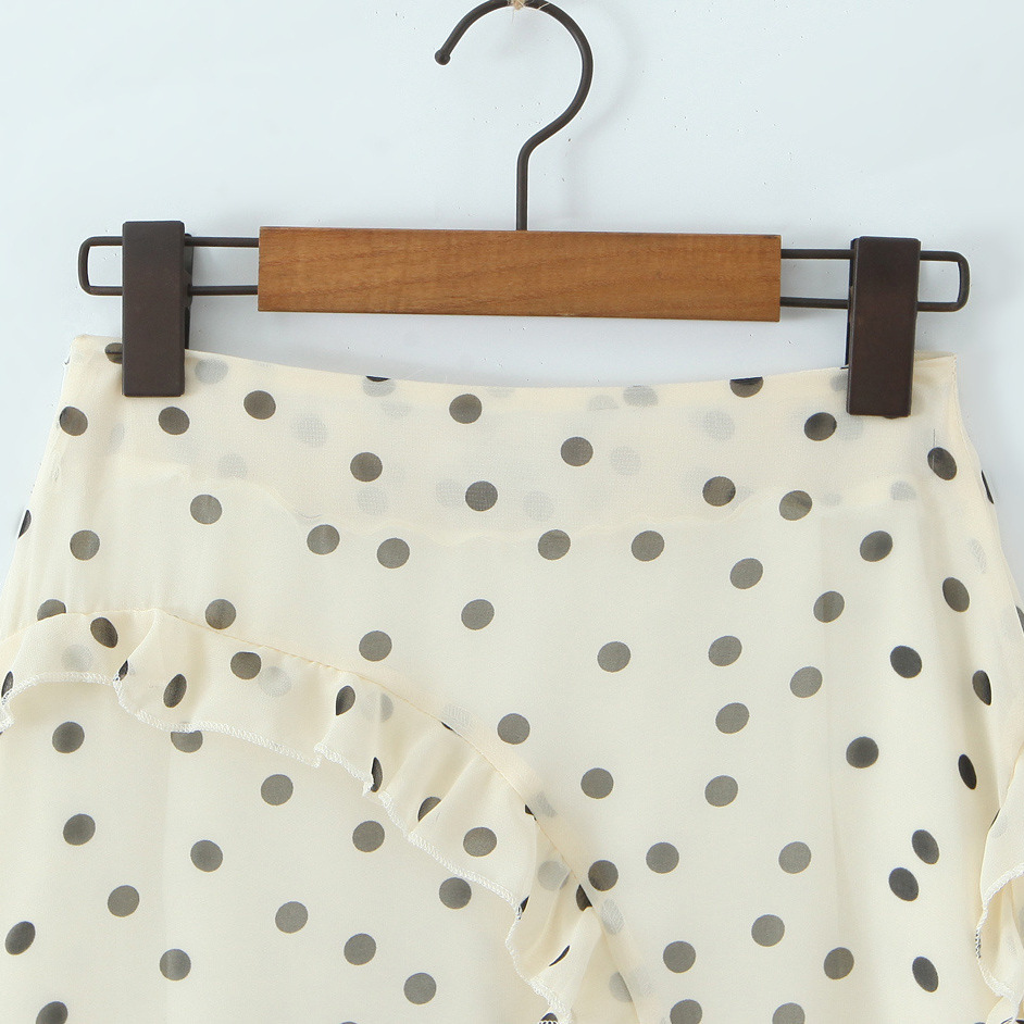 Ruffled Polka Dot Midi Skirt KUN-00028