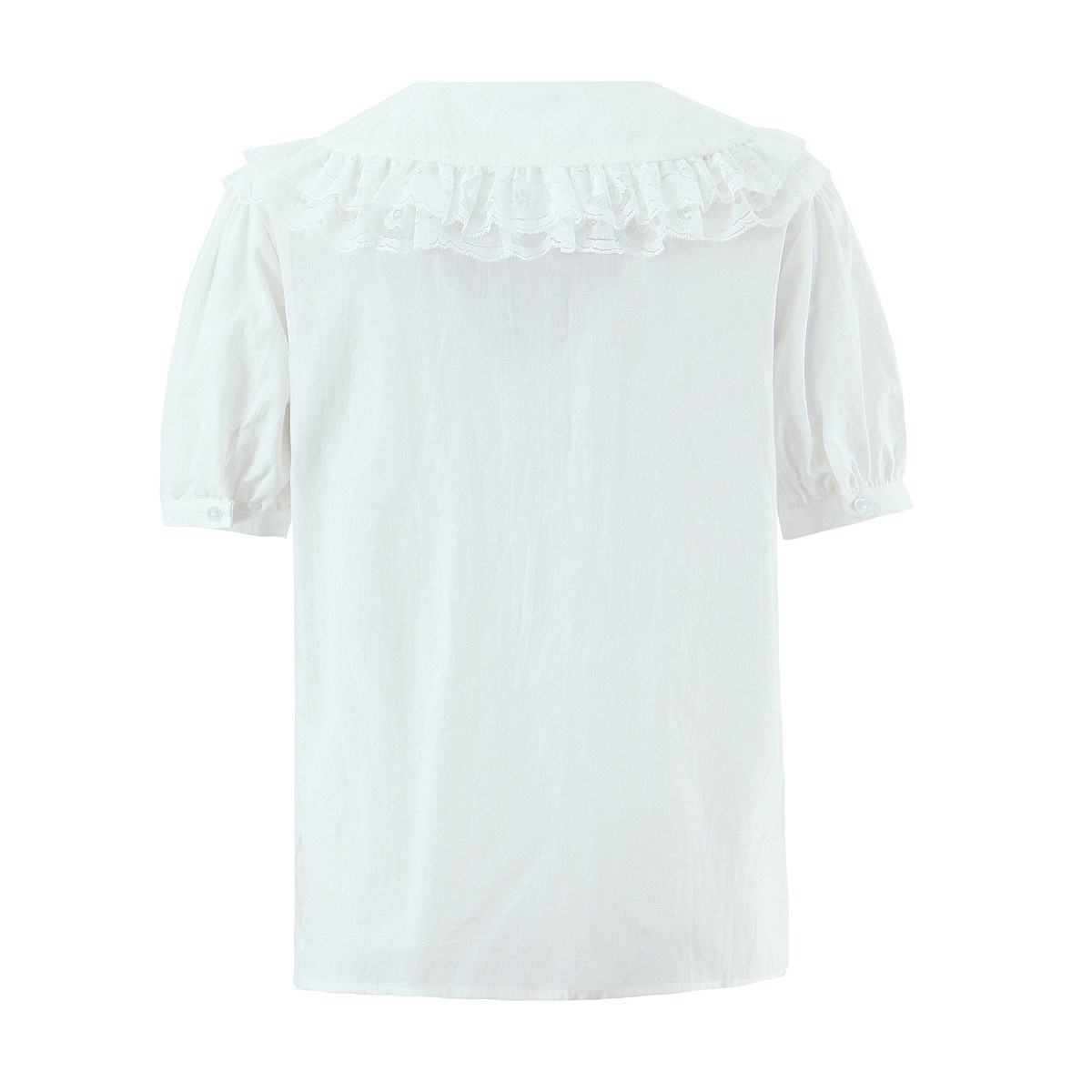 Bluse mit Spitzenkragen, elegantes Damenhemd KUN-00103
