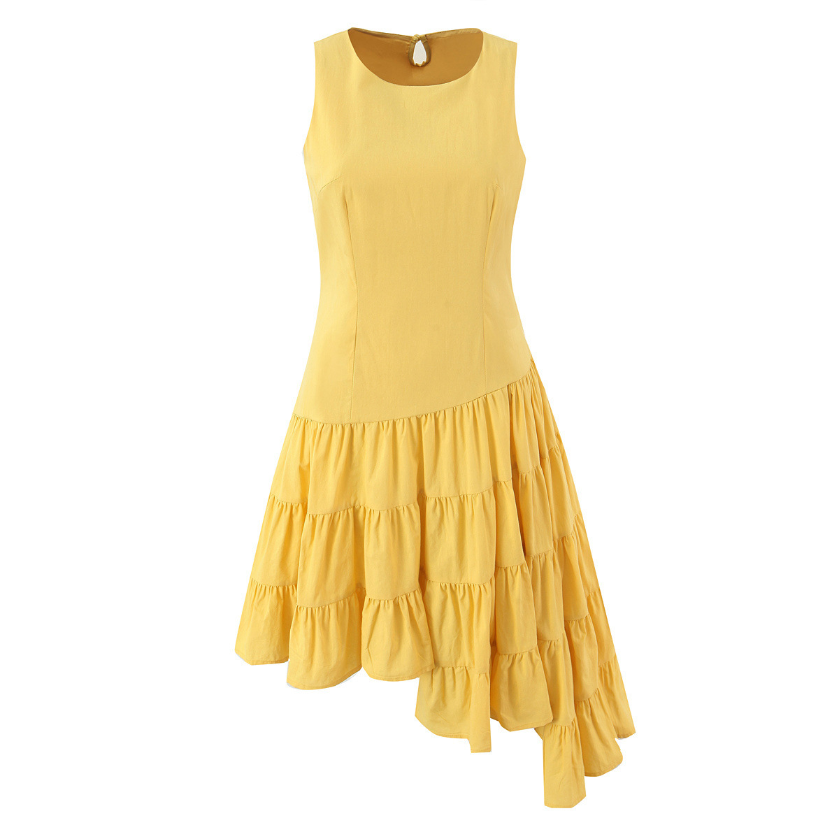 Women's Irregular Midi Dress - Chic & Versatile KUN-00026