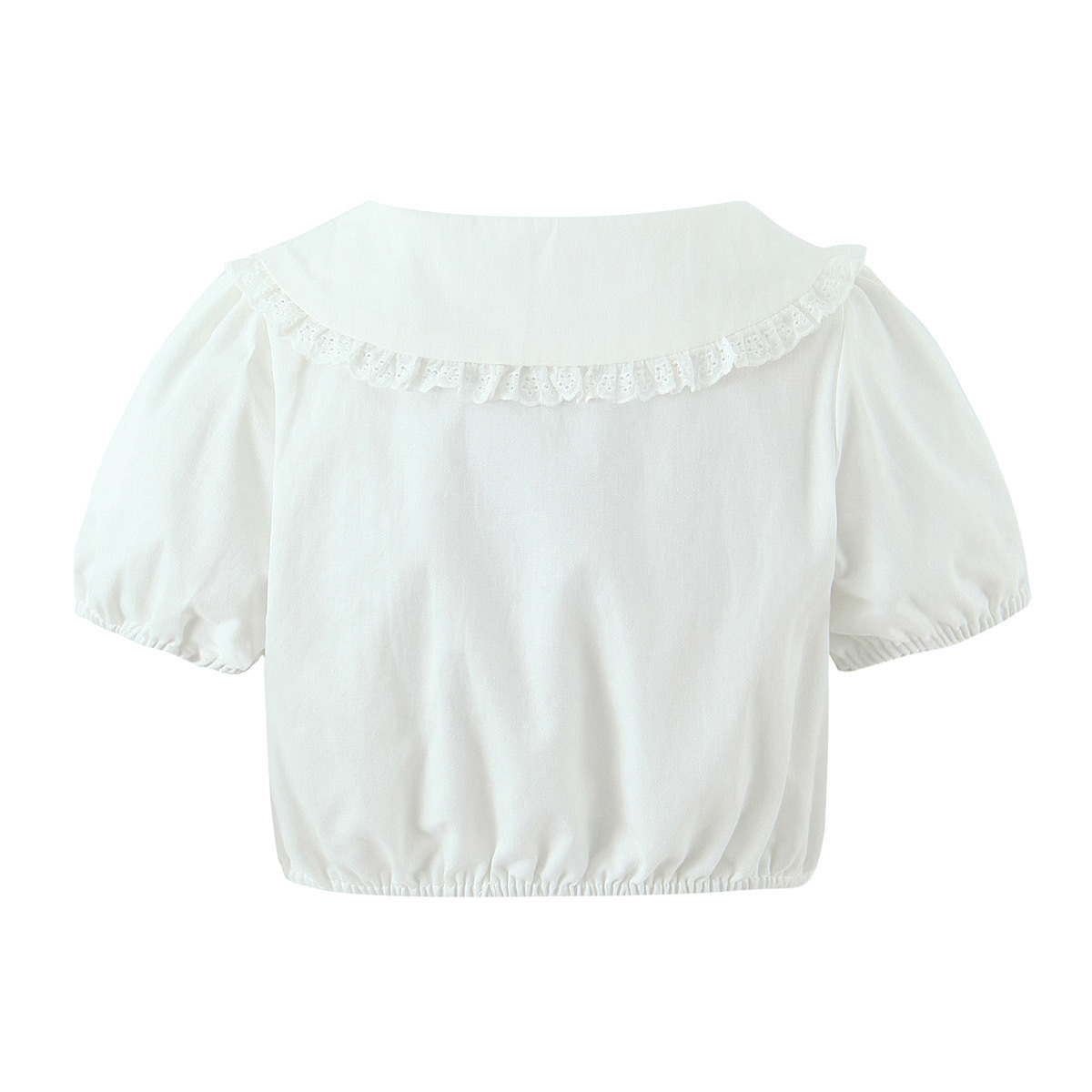 Ensemble haut et jupe style cottagecore avec bordure en dentelle KUN-00028