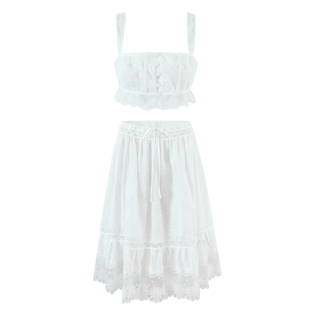 Kanten camisole set - Chique Franse stijl KUN-00093