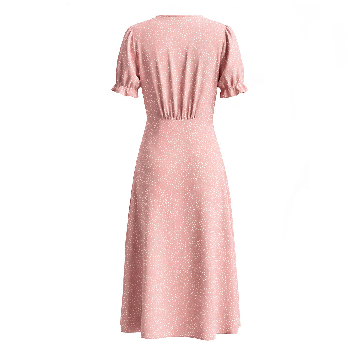 French Lace Polka Dot Dress - Classic & Versatile KUN-00169