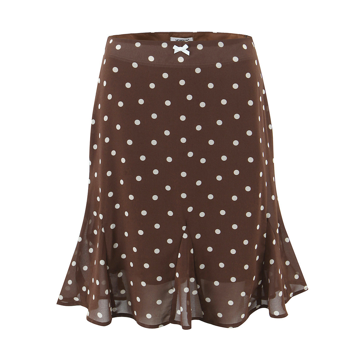 Retro cami-jurk met stippen en bijpassende rok - Sexy open rug met ruches KUN-00094