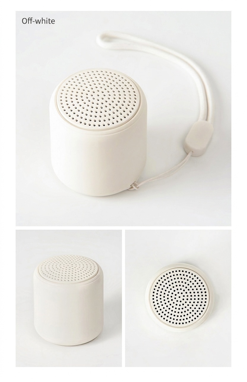 Mini Portable Bluetooth 5.3 Speaker with Deep Bass, 2-10 Hours Playtime, Lightweight Design & Carrying Strap for On-The-Go Audio