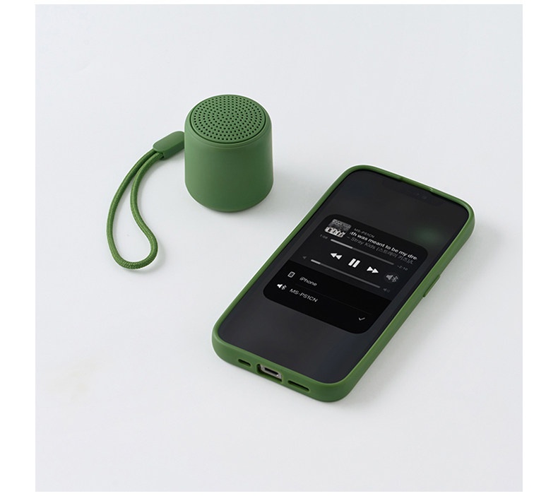 Mini Portable Bluetooth 5.3 Speaker with Deep Bass, 2-10 Hours Playtime, Lightweight Design & Carrying Strap for On-The-Go Audio